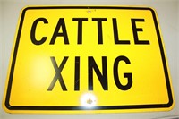 CATTLE XING SIGN 24X18 INCHES