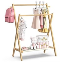 BAMBOOHOMIE Kids Clothing Rack, Small Clothes