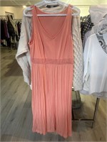Peach Jersey Knit Summer Dress