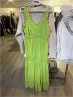 Green Boho Crochet Lace Dress