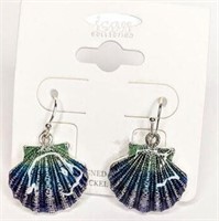 Multicolored Seashell Earrings NEW