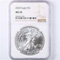 2020 Silver Eagle NGC MS70