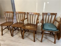 Wooden Kitchen Chair (2 with arms) /EACH