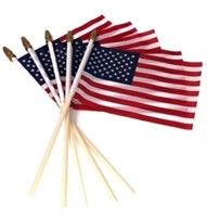 Qty of 10 - American Hand Flags 4 x 6 inches