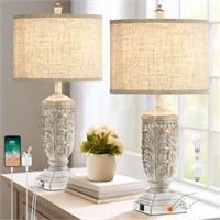 Farmhouse 3-Way Dimmable Touch Table Lamps Set of