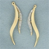 Diamond Drop Earring Enhancers in 14k Yellow Gold