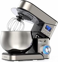 Stand Mixer, Stainless Steel Mixer 5.3-QT LCD