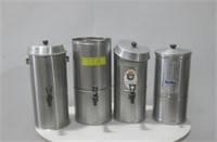 Four Metal Drink Dispensers Tallest 22.5"