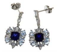 Stunning 3.55 ct Sapphire Stud Earrings