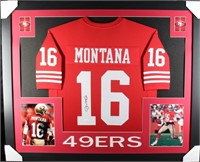 Autographed Joe Montana Custom Framed Jersey