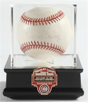 Autographed Ernie Banks ONL Baseball Display