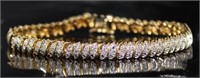 Elegant 1/2 ct Diamond Wavelink Bracelet