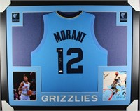 Autographed Ja Morant Custom Framed Jersey