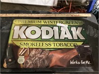 Kodiak Premium Wintergreen Tobacco Metal Sign