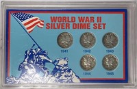 WWII Silver Dime Set