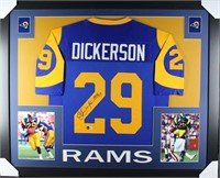 Autographed Eric Dickerson Custom Framed Jersey
