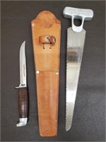 Case XX Stainless Belt Knife w/ Knapp Hunting Kit