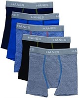 5 Pieces Size Large Hanes boys 5 Pack Breathable