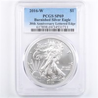 2016-W Burnished Silver Eagle PCGS SP69