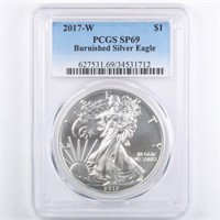 2017-W Burnished Silver Eagle PCGS SP69