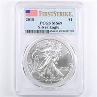 2018 Silver Eagle PCGS MS69
