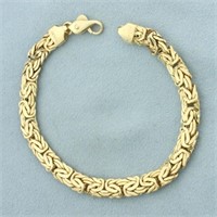 Byzantine Link Bracelet in 14k Yellow Gold