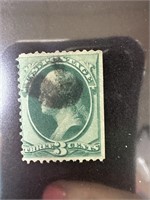 #147 RARE DUCK'S HEAD FANCY CANCEL 1870 WASH STAMP