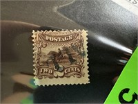 #113 PAID CANCEL 1869 1ST PICTORIAL ISSUE