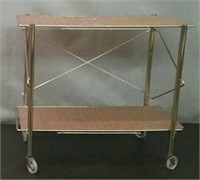2 Tier Rolling Stand, Approx. 24"×11 1/2"×21 1/2"