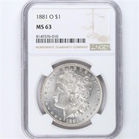 1881-O Morgan Dollar  NGC MS63