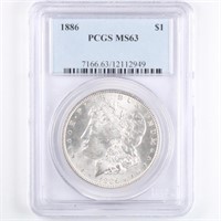 1886 Morgan Dollar  PCGS MS63