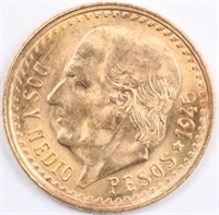 1945 Gold 2.5 Pesos