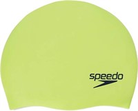 Speedo Unisex Adult Silicone Swim Cap, Lime Punch
