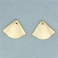 Beveled Fan Design High Polish Earring Enhancer Ja