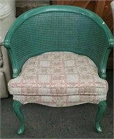 Barrel Style Accent Chair, Green