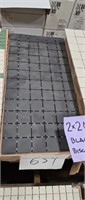 Five boxes of black mosaic tile