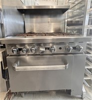 36" All S.S. Six Burner Range w. Oven