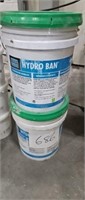 Two pails of hydroban membrane waterproofing