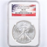 2014-(S) Silver Eagle NGC MS70