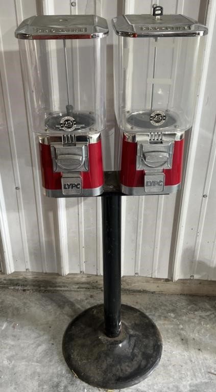 Double gumball machine pick up only