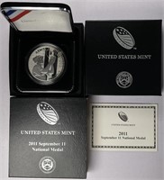 2011-W Proof 1oz Silver 9/11 Medal - OGP