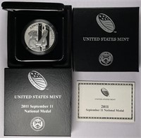 2011-W Proof 1oz Silver 9/11 Medal - OGP