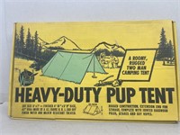 Vintage heavy duty pup tent