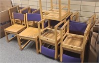 Wooden adult and youth chairs by Buckstaff Chair