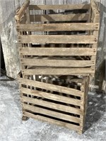 (2) wooden crates
