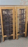 Pamphlet display. racks. 3 L-shaped racks