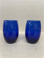Cobalt blue drinking glasses