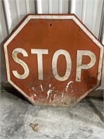 Metal vintage stop sign 30" x 30"