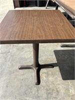 (9) 30" Wood Table with Metal Base