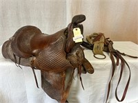 Vintage Horse Saddle w/Accessory ASIS